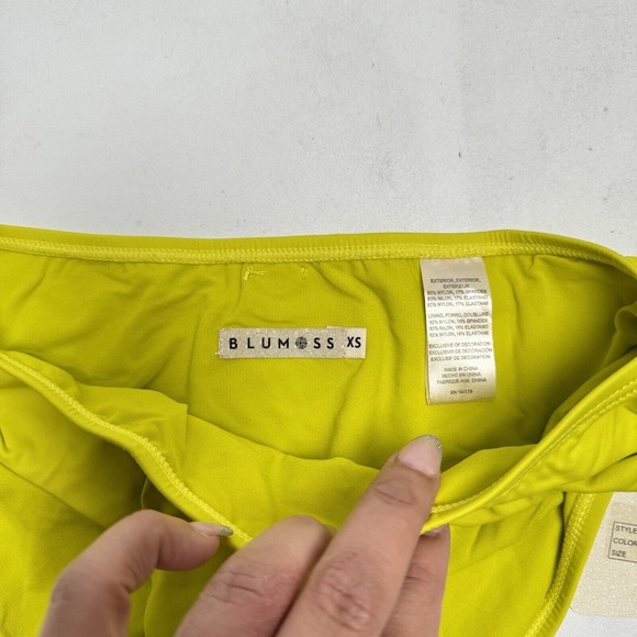 NEW BLUMOSS CARENA HALTER HIPSTER BOTTOM ONLY - LIME YELLOW XS - Picture 9 of 13